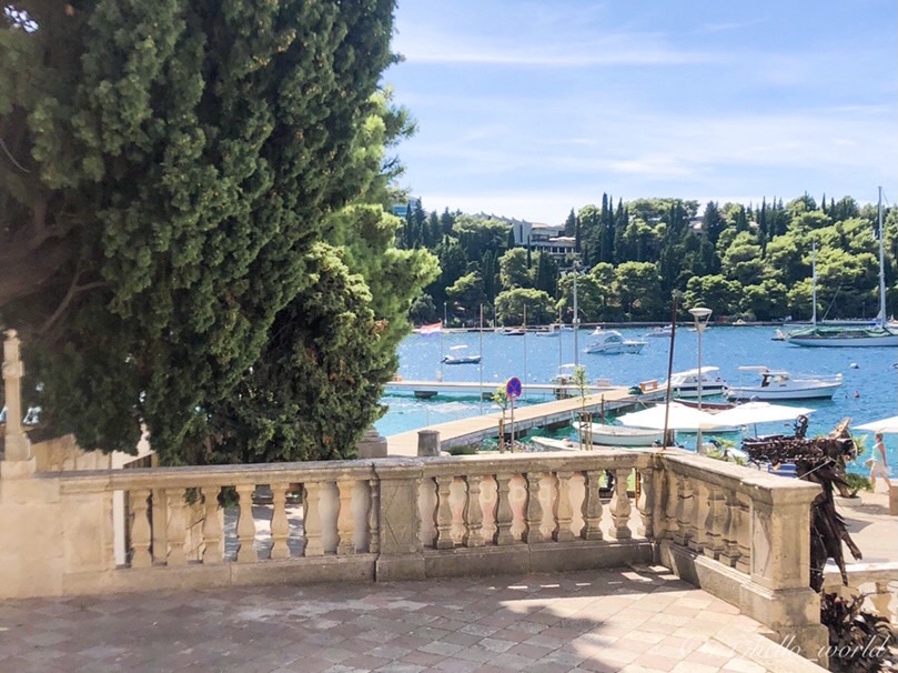 A quiet street scene in Cavtat