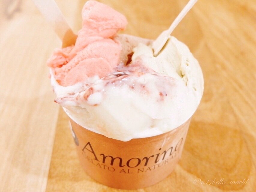 A cup of gelato from AMORINO